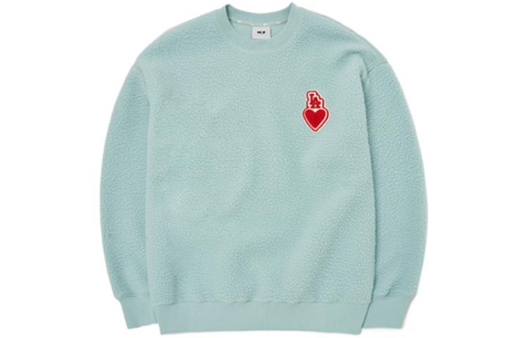 MLB Los Angeles Dodgers Heart Embroidered Pullover Sweatshirt Light Blue Unisex 3AMTH0426-07BLL
