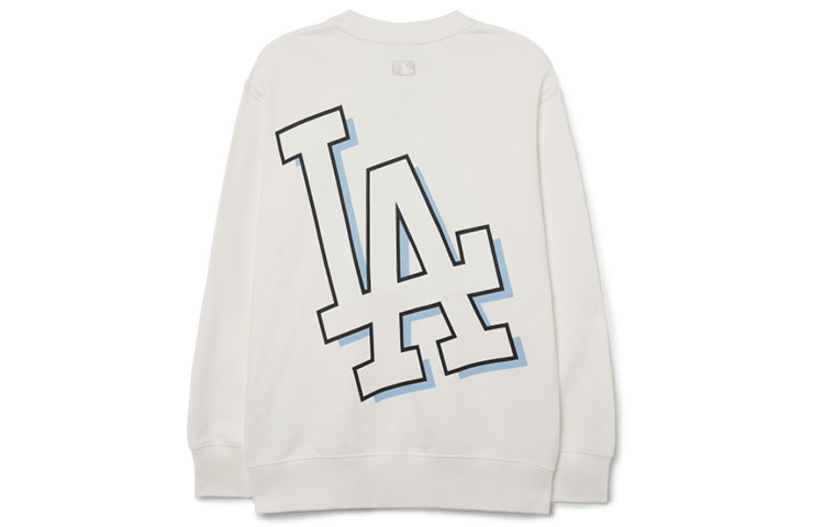 MLB Los Angeles Dodgers Ivory Crewneck Sweatshirt Unisex 3AMTB0431-07IVS