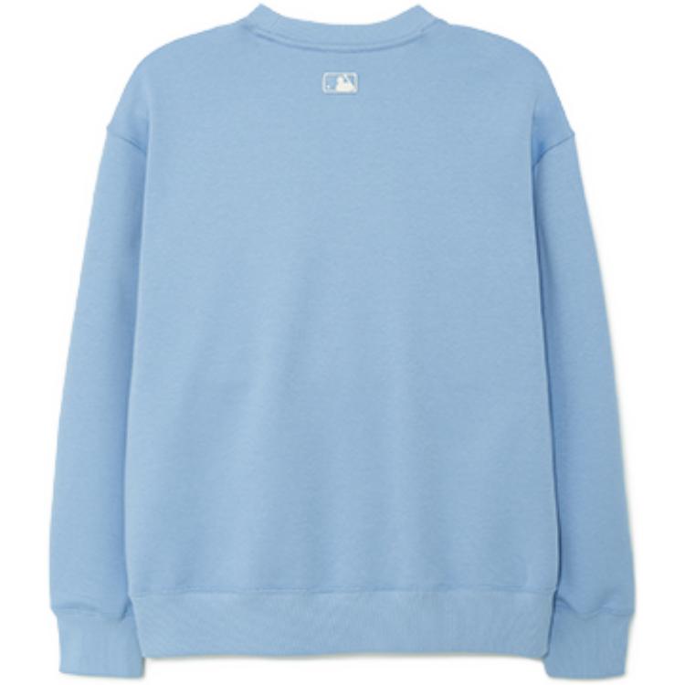 Lookbook MLB Los Angeles Dodgers Letter Embroidered Crewneck Sweatshirt Unisex Blue 3AMTB0336-07SBS