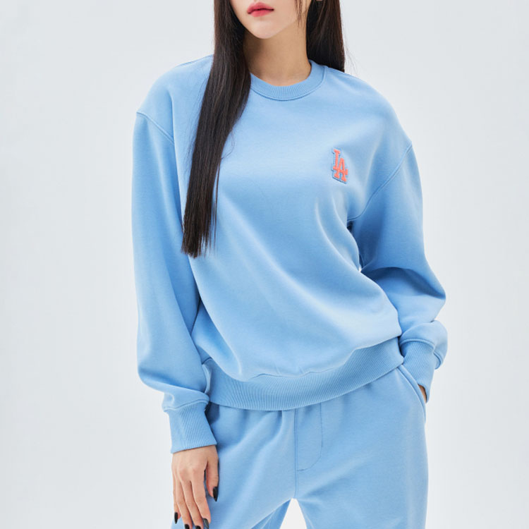 Purchase MLB Los Angeles Dodgers Letter Embroidered Crewneck Sweatshirt Unisex Blue 3AMTB0336-07SBS
