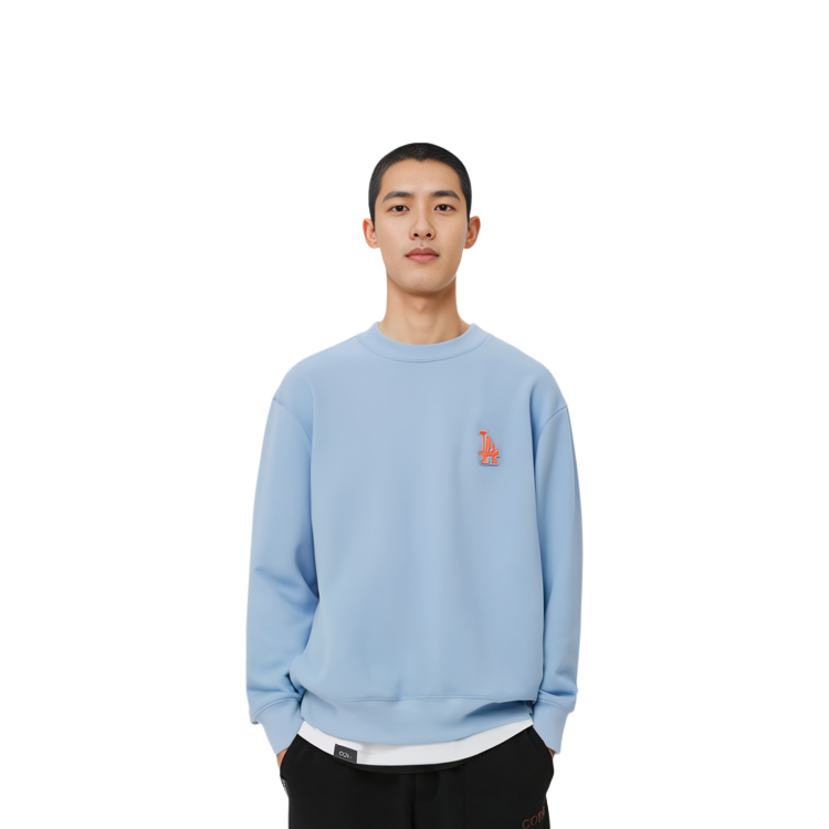 Sizing MLB Los Angeles Dodgers Letter Embroidered Crewneck Sweatshirt Unisex Blue 3AMTB0336-07SBS