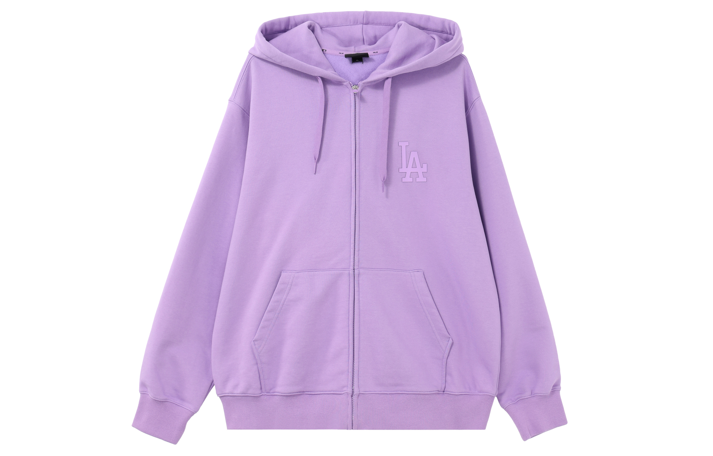 MLB Los Angeles Dodgers Letter Logo Zip Hoodie Unisex Purple 3ATR00114-07LDS