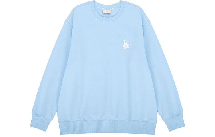 MLB Los Angeles Dodgers Letter Print Crewneck Sweatshirt Unisex Light Blue 3AMTB0421-07BLL