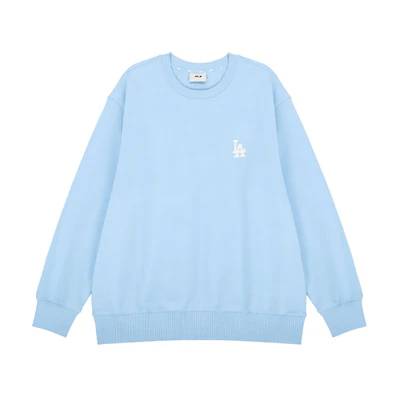 MLB Los Angeles Dodgers Letter Print Crewneck Sweatshirt Unisex Light Blue 3AMTB0421-07BLL