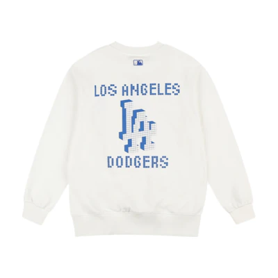 MLB Los Angeles Dodgers Logo Crewneck Sweatshirt Unisex Off-White 31MTG2111-07I