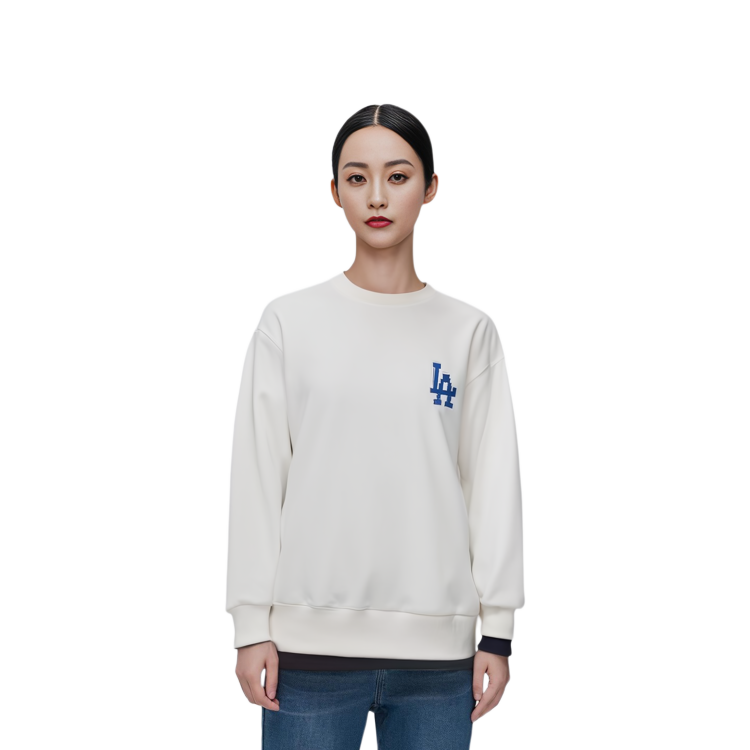 MLB Los Angeles Dodgers Logo Crewneck Sweatshirt Unisex Off-White 31MTG2111-07I 圖 7