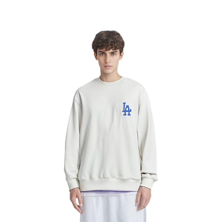MLB Los Angeles Dodgers Logo Crewneck Sweatshirt Unisex Off-White 31MTG2111-07I 圖 8
