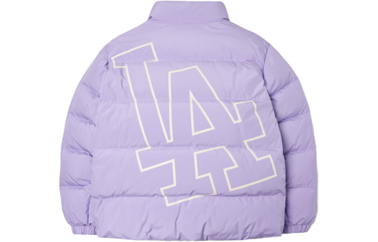 Lookbook Chaqueta MLB Los Angeles Dodgers Morado Claro Unisex Abrigo de Invierno. 3ADJB0116-07LDL