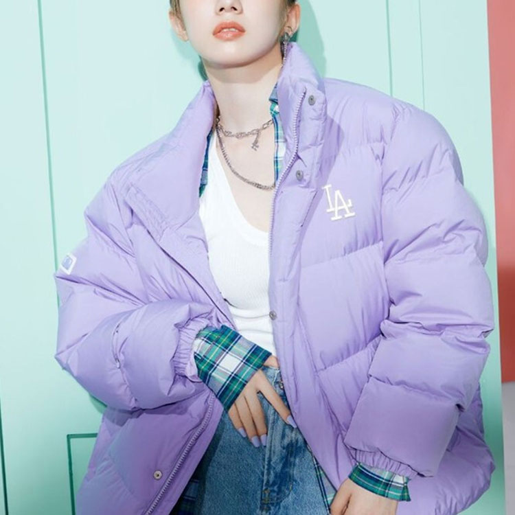 Shop Chaqueta MLB Los Angeles Dodgers Morado Claro Unisex Abrigo de Invierno. 3ADJB0116-07LDL