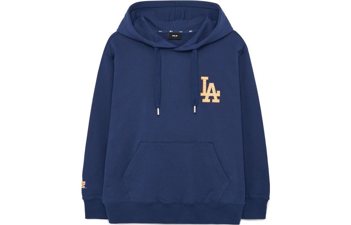 MLB Los Angeles Dodgers Logo Navy Blue Hoodie (Unisex, Loose Fit) 3AHDO0131-07NYS