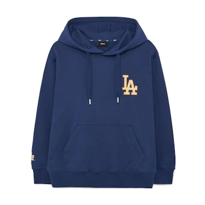 MLB Los Angeles Dodgers Logo Navy Blue Hoodie (Unisex, Loose Fit) 3AHDO0131-07NYS