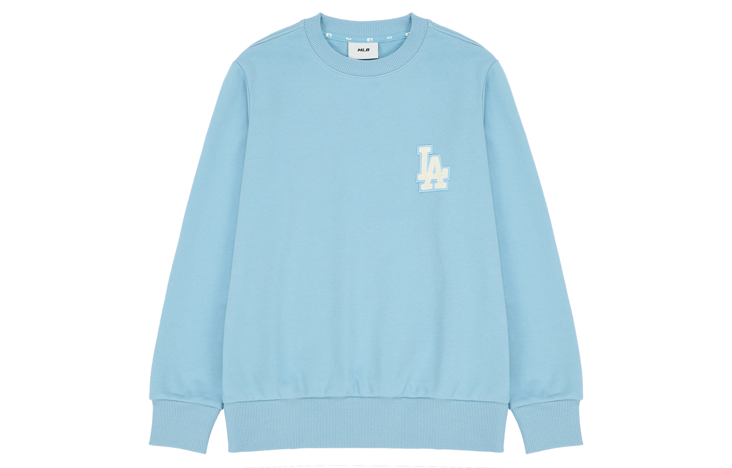 MLB Los Angeles Dodgers Logo Print Blue Crewneck Sweatshirt Unisex Relaxed Fit 3AMTEC514-07BLL