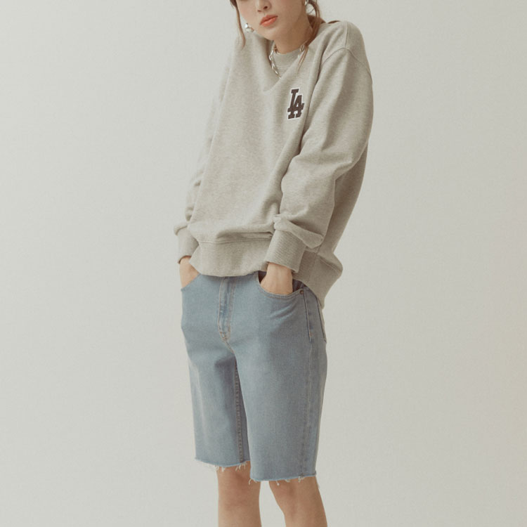 MLB Los Angeles Dodgers Logo Pullover Hoodie Unisex Grey 31MT08111-07M 圖 4