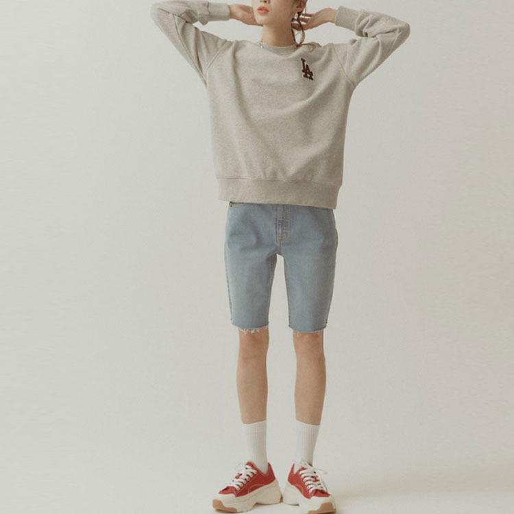 MLB Los Angeles Dodgers Logo Pullover Hoodie Unisex Grey 31MT08111-07M 圖 5