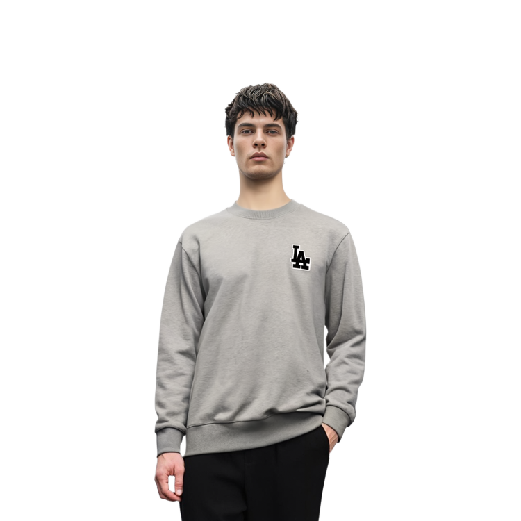 MLB Los Angeles Dodgers Logo Pullover Hoodie Unisex Grey 31MT08111-07M 圖 7