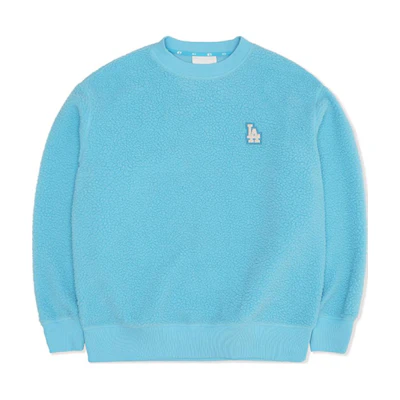 MLB Los Angeles Dodgers Loose Fit Crewneck Sweatshirt Unisex Light Blue 3AMTEC226-07BLL