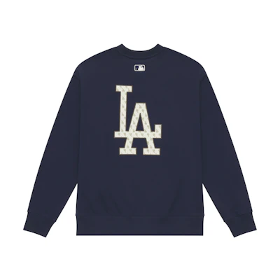 MLB Los Angeles Dodgers Monogram Navy Retro Crewneck Sweatshirt Unisex Casual 3AMTM0444-07NYS