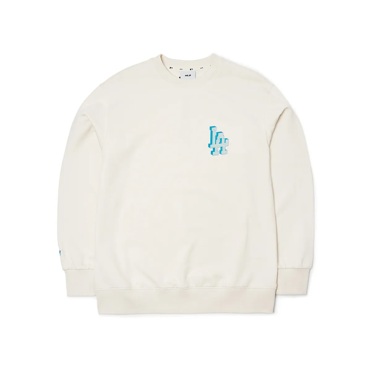 MLB Los Angeles Dodgers Mosaic LA Logo Sweatshirt Unisex Off-White 3AMTX0114-07CRS