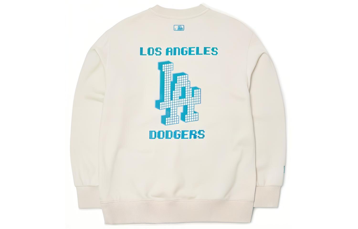 MLB Los Angeles Dodgers Mosaic LA Logo Sweatshirt Unisex Off-White 3AMTX0114-07CRS 圖 3