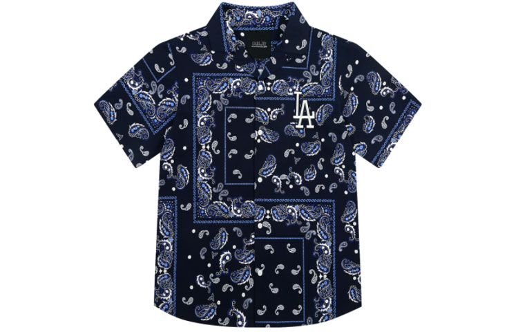MLB Los Angeles Dodgers Paisley Beach Polo Shirt Unisex Navy Blue Casual Wear 31WSH3131-07N