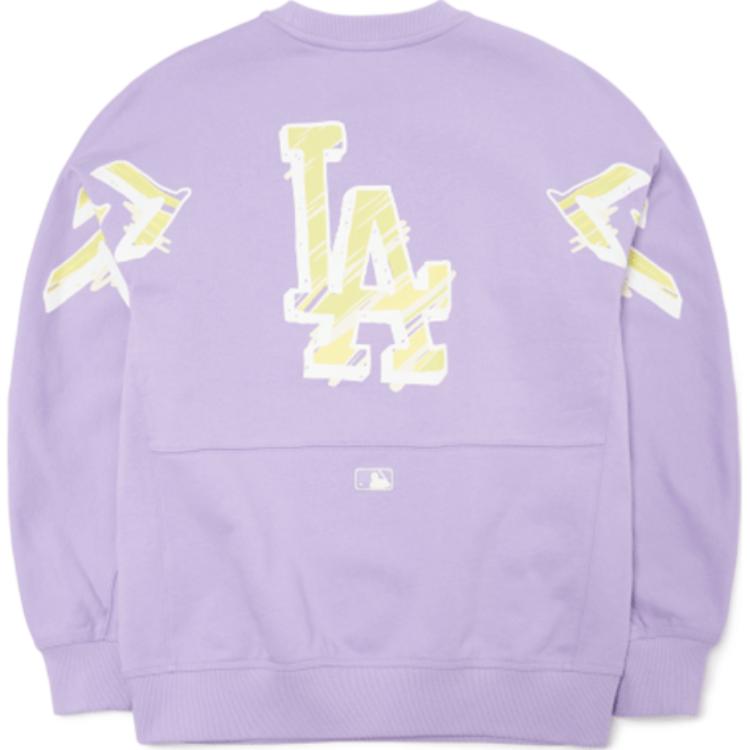 MLB Los Angeles Dodgers Printed Crewneck Sweatshirt Unisex Purple 3AMTS0121-07LDL
