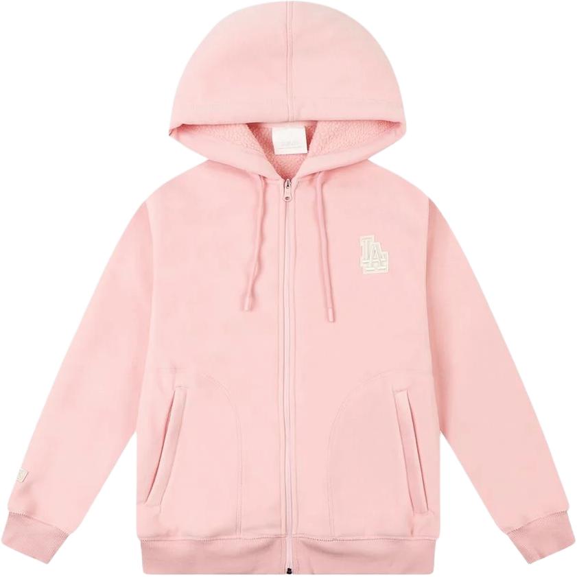 MLB Los Angeles Dodgers Retro Logo Pink Fleece Hoodie Jacket Unisex Winter Wear 31TRF6061-07P