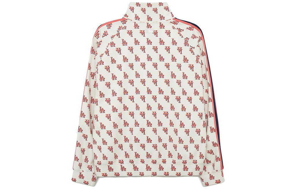 Lookbook MLB Los Angeles Dodgers Retro Stripe Full-Print Jacket Cream Unisex 3ATRM0231-07CRS