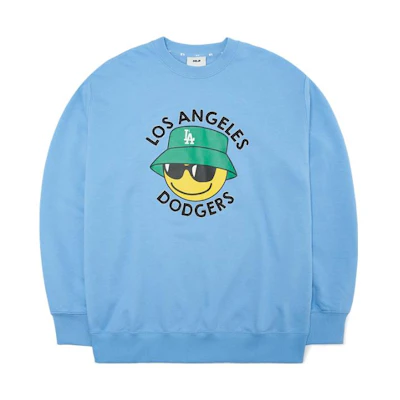 MLB Los Angeles Dodgers Smiley Graphic Sweatshirt Unisex Blue 3AMTN0424-07BLL