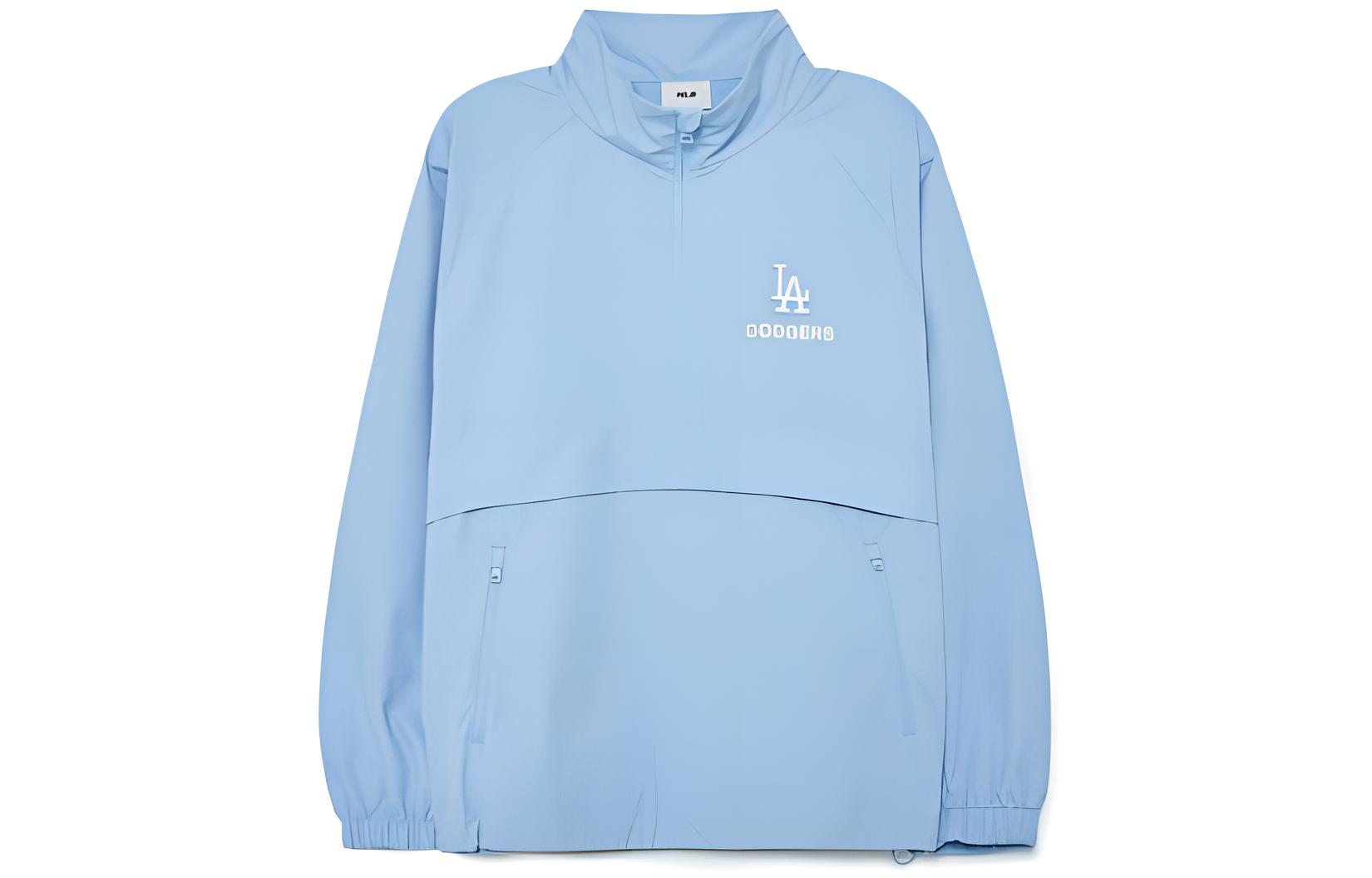 MLB Los Angeles Dodgers Solid Color Half-Zip Pullover Jacket Unisex Blue 3AWJB0233-07SBL