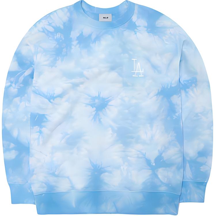 MLB Los Angeles Dodgers Tie-Dye Loose Fit Crewneck Sweatshirt Blue Unisex 3AMTS0221-07BLS