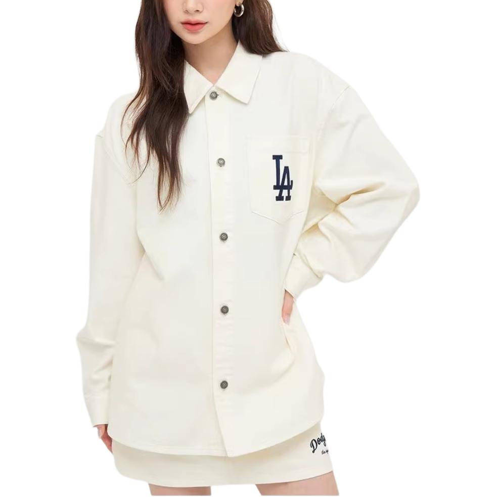 Purchase MLB Los Angeles Dodgers Varsity Unisex Long Sleeve Shirt in Cream. 3ADRV0144-07CRD