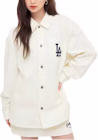 Purchase MLB 洛杉磯道奇隊男女同款奶油色長袖外套襯衫。 3ADRV0144-07CRD