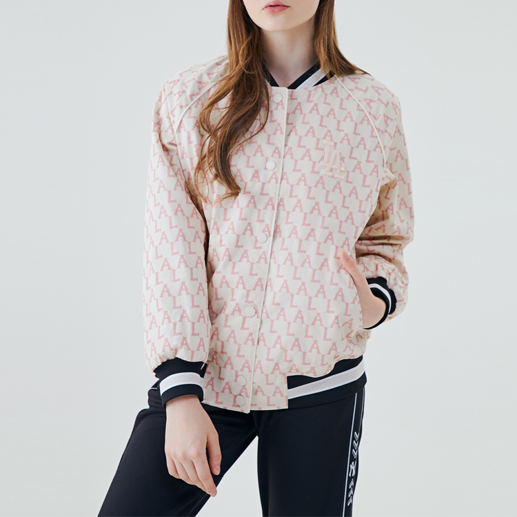 MLB Los Angeles Dodgers Vintage Logo Varsity Jacket Ivory Unisex 31JPM1011-07I 圖 6