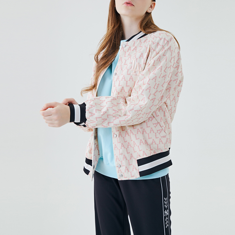 MLB Los Angeles Dodgers Vintage Logo Varsity Jacket Ivory Unisex 31JPM1011-07I 圖 7