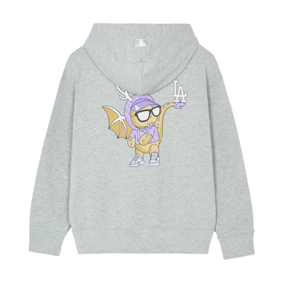 MLB Lunar New Year Edition SS24 LA Dodgers Cartoon Dragon Hoodie Unisex Grey 3AHDQ0141-07MGS