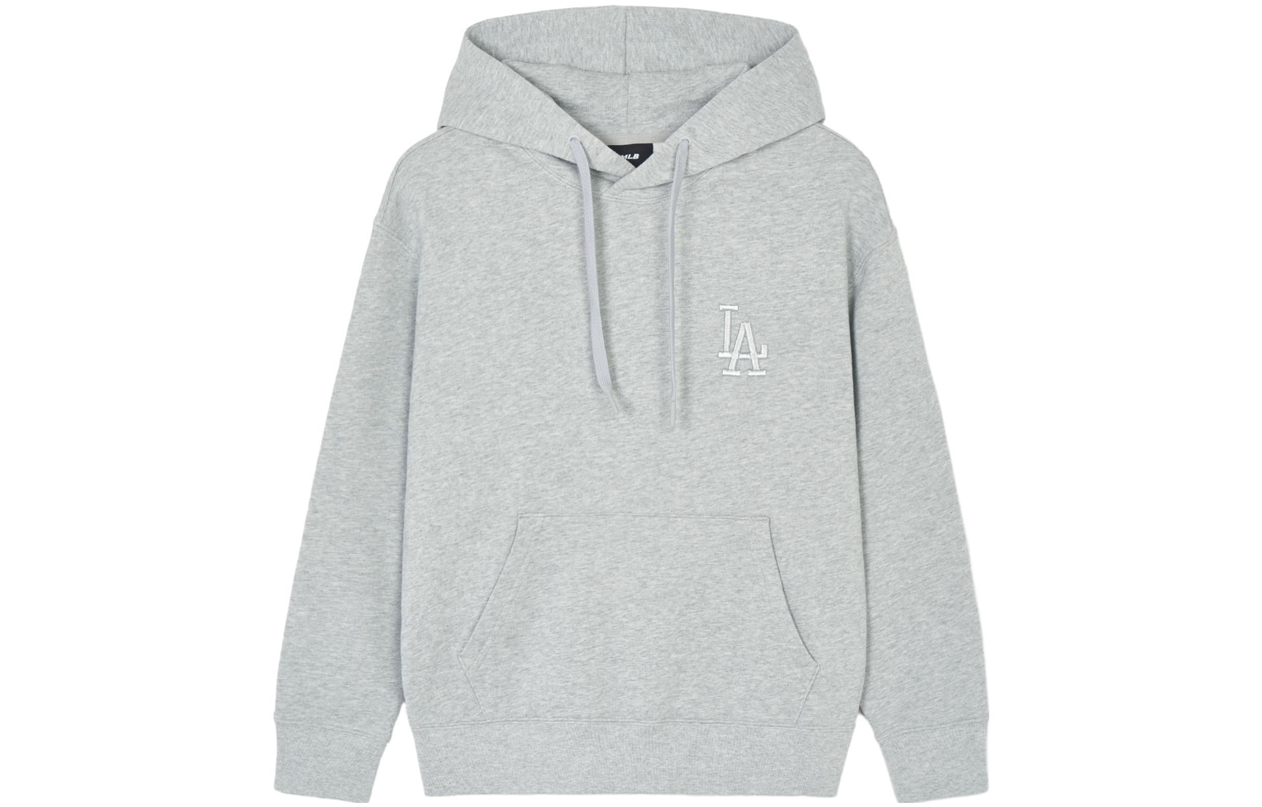 Lookbook MLB農曆新年版SS24洛杉磯道奇卡通龍圖案連帽衫男女款灰色 3AHDQ0141-07MGS