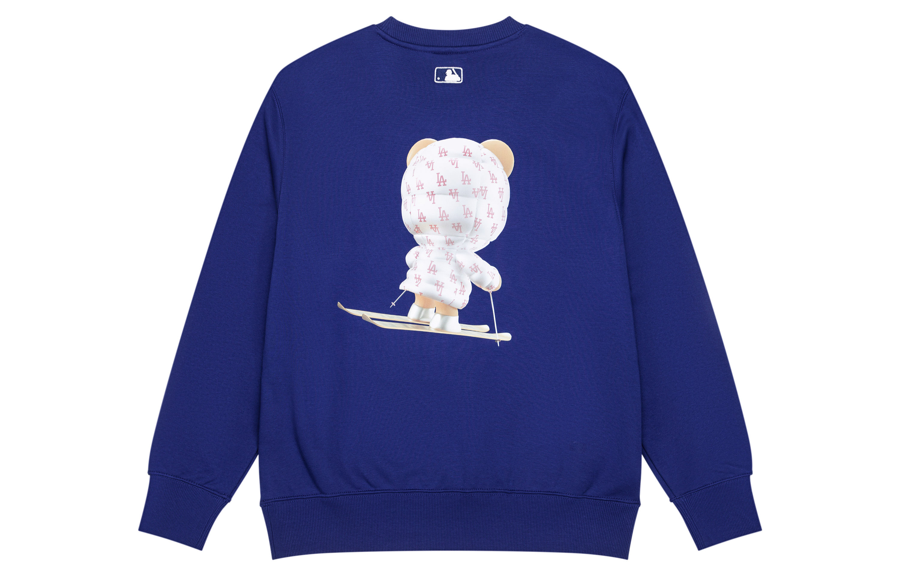 MLB Mega Bear LA Dodgers Oversized Logo Crewneck Sweatshirt Blue Unisex 23FW 3AMTE0236-07RBS 圖 3