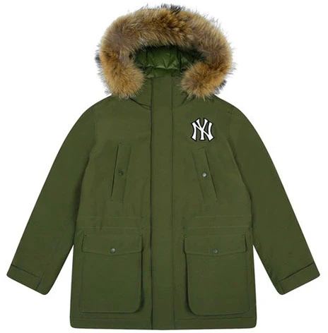 mlb-military-green-fur-hooded-down-parka-unisex-winter-mid-length-coat-31-djch-061