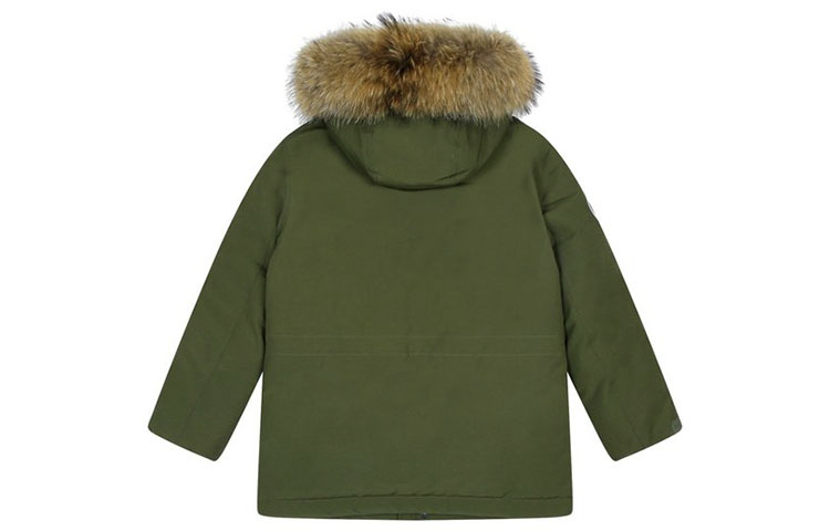 Lookbook MLB军绿色毛领羽绒中长款冬季男女同款外套 31DJCH061