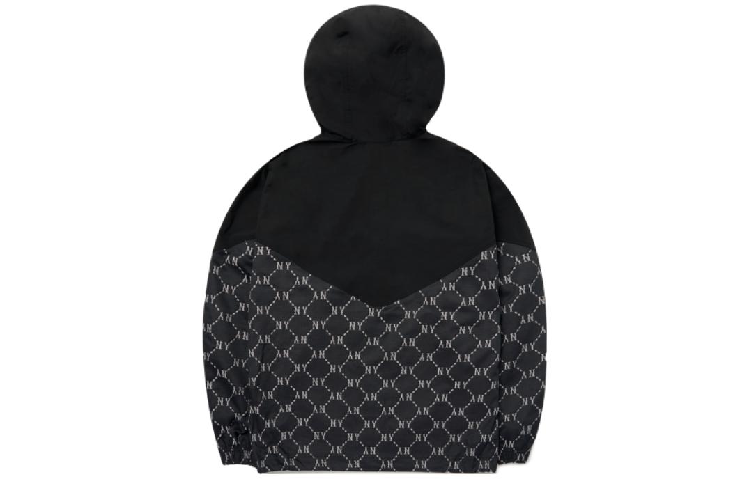 Lookbook MLB モノグラム総柄防風フードジャケット ユニセックス ブラック - 秋シーズン 3AWJM0224-50BKS