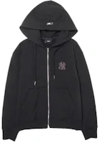 MLB Monogram Big Lux New York Yankees Black Hooded Zip Jacket Casual Wear 3ATRM0544-50BKS MLB Monogram Big Lux New York Yankees Black Hooded Zip Jacket Casual Wear 3ATRM0544-50BKS