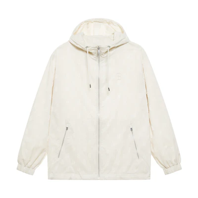 MLB Monogram Boston Red Sox Cream Windbreaker Jacket FW24 Unisex Hoodie 3AWJM0444-43CRD