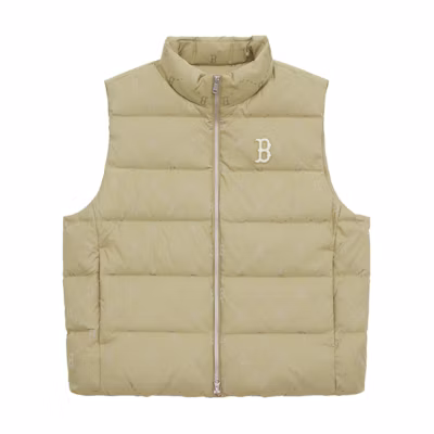 MLB Monogram Boston Red Sox Diamond Down Vest Unisex Beige 24FW 3ADVM0246-43BGL