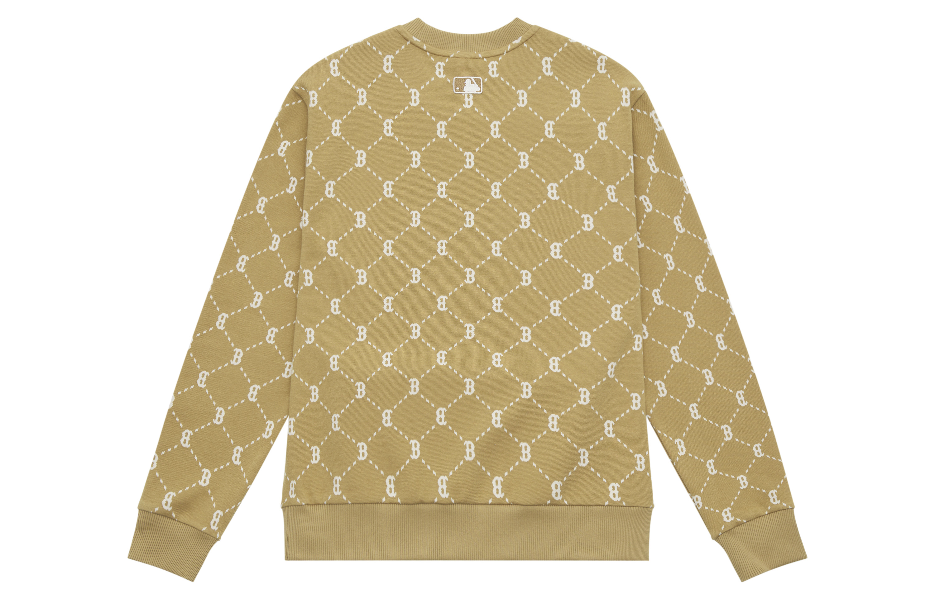 MLB Monogram Boston Red Sox Logo Crewneck Sweatshirt Beige Unisex Casual 24FW 3AMTM1344-43CAS 圖 3