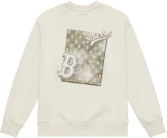 MLB Monogram Boston Red Sox Retro Denim-Style Logo Crewneck Sweatshirt Cream 3AMTM1544-43CRM MLB Monogram Boston Red Sox Retro Denim-Style Logo Crewneck Sweatshirt Cream 3AMTM1544-43CRM