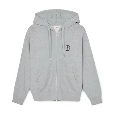 MLB Monogram Boston Red Sox Retro Unisex Hoodie Jacket - Light Grey 3ATRM0544-43MGS