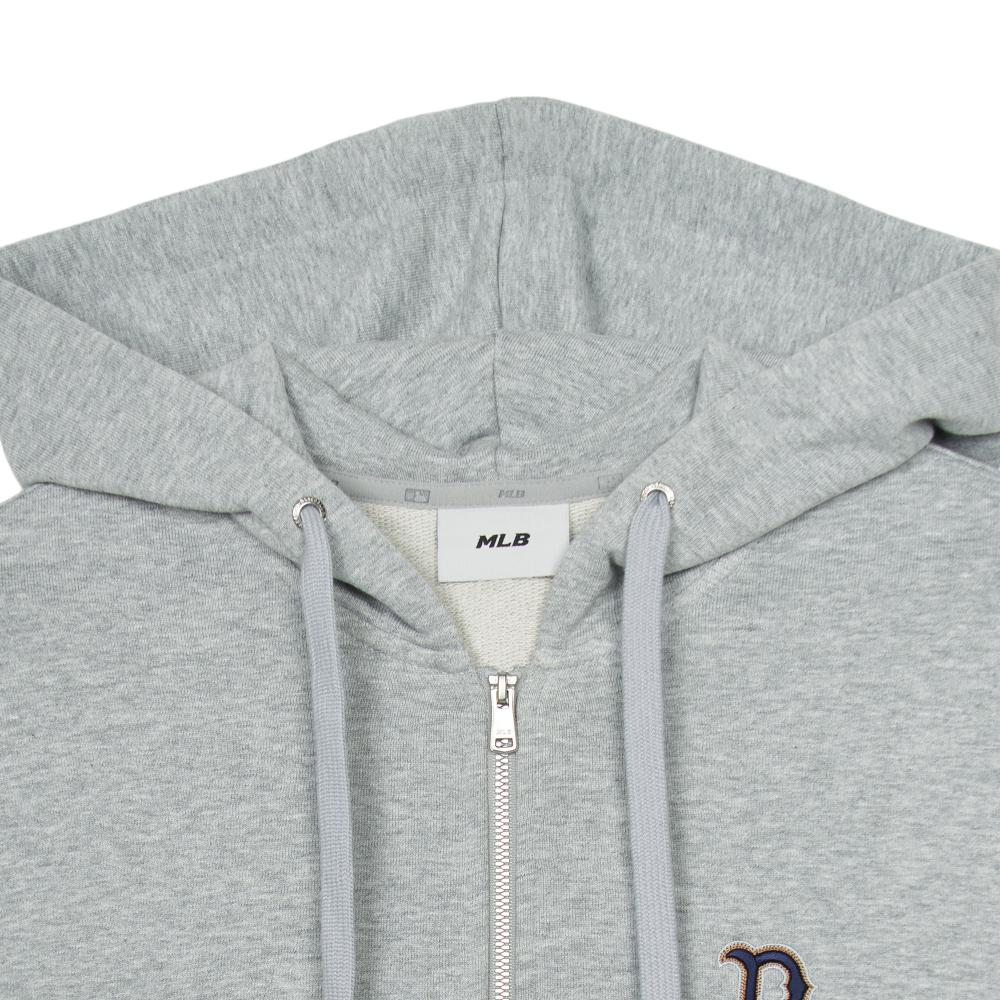 MLB Monogram Boston Red Sox Retro Unisex Hoodie Jacket - Light Grey 3ATRM0544-43MGS 圖 6