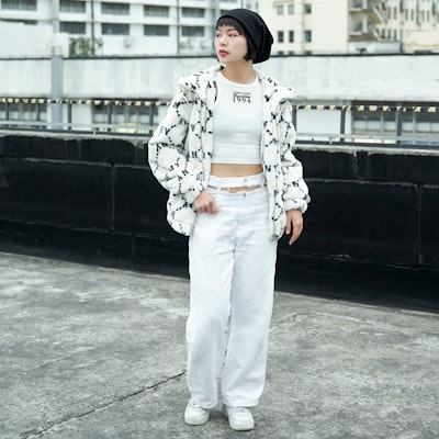 MLB Monogram Fleece Jacket Unisex Cream Color. 3AFDM0226-50CRS Cheap MLB Monogram Fleece Jacket Unisex Cream Color. 3AFDM0226-50CRS