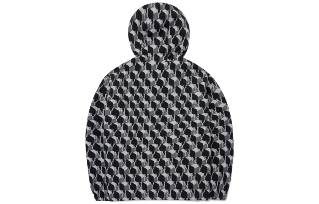 Lookbook MLB Jaket Windproof Longgar Logo Penuh Unisex Multicolor 3AWJM5324-50BKS