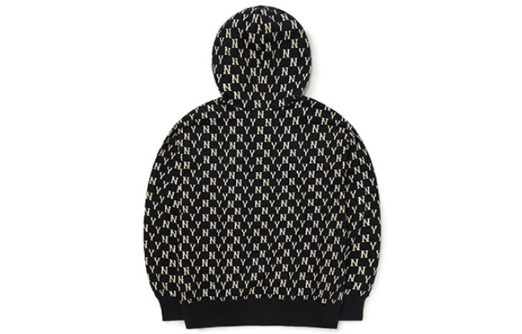 MLB Monogram Full Print Drawstring Zip Hoodie Sweatshirt Unisex Black 3AHDM0224-50BKS 圖 3